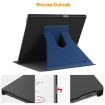 Navy Blue Leather Tablet Case for reMarkable Paper Pro with Rotation Holder - 5