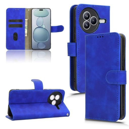 Xiaomi Civi 5 Pro 5G Blue Magnetic Flip Leather Phone Case Skin Feel - 1