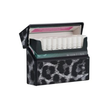 IQOS Series Grooved Leather PC Storage Box - Leopard White - 1