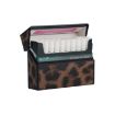 IQOS Series Electronic Cigarette Grooved Leather Storage Box - Leopard Brown - 1