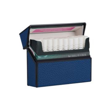IQOS Series Electronic Cigarette Grooved Leather Storage Box - Blue - 1