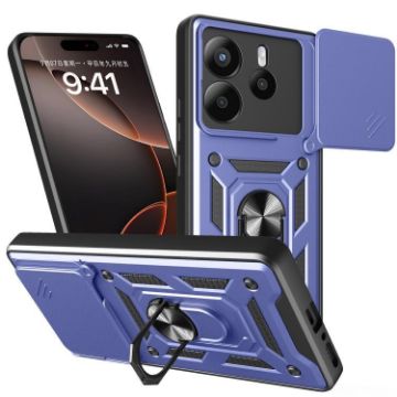 Redmi Note 14 5G Phone Case Blue - Sliding Camera Cover TPU+PC Design - 1