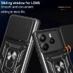 Redmi Note 14 5G Green Phone Case with Sliding Camera Cover TPU+PC - 5