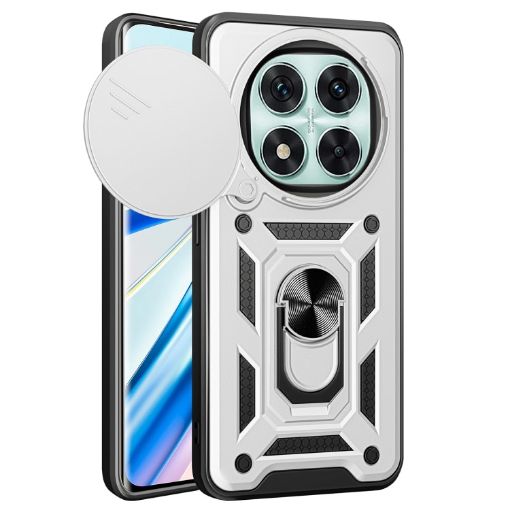Redmi Note 14 Pro 5G Case Silver - Sliding Camera Cover TPU+PC Design - 1