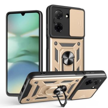 Redmi A5 4G Gold Phone Case with Sliding Camera Cover TPU+PC 171.7mm - 1