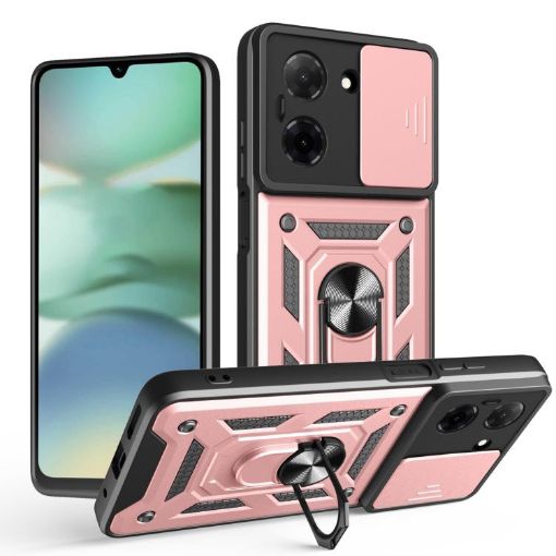 Redmi A5 4G Phone Case Rose Gold - Sliding Camera Cover TPU+PC Design - 1