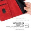 Redmi A5 4G Leather Phone Case - Magnetic Buckle, Skin Feel, Red - 7