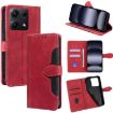 Red Leather Magnetic Buckle Phone Case for Redmi Note 14S 4G - 1