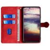 Red Leather Magnetic Buckle Phone Case for Redmi Note 14S 4G - 3