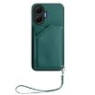 Redmi Turbo 4 Pro/Poco F7 Green Phone Case with Card Slots & Strap - 2