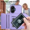 Redmi Turbo 4 Pro/Poco F7 Purple Case: 4 Card Slots & Wrist Strap - 6