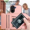 Redmi A5/Poco C71 Pink Phone Case with Wrist Strap & Card Slots - 6