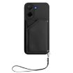Redmi A5/Poco C71 Black Phone Case with Wrist Strap & 4 Card Slots - 2
