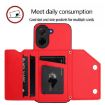 Redmi A5/Poco C71 Red Phone Case with Wrist Strap & 4 Card Slots - 5