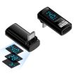 140W USB-C to USB-C Digital Display Stereo Bend Adapter - Black - 1
