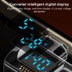Type-C Male to Female Digital Display Charging Adapter - Light Black - 7