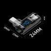 Type-C Male to Female Digital Display Charging Adapter - Black - 2