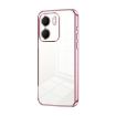 OPPO A5x 5G Global Transparent Plating Fine Hole Case - Pink - 1