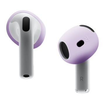 AirPods 4 Ear Cap Soft Silicone Case - Lavender Purple Protective Cover - 1