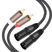 1.5m Black 2 RCA Male to 2 XLR Male Audio Balance Cable - 2
