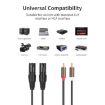 1.5m Black 2 RCA Male to 2 XLR Male Audio Balance Cable - 3