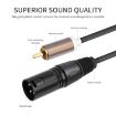 1.5m Black 2 RCA Male to 2 XLR Male Audio Balance Cable - 4