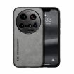 Xiaomi 15 Ultra Light Grey Magnetic Leather Phone Case Skin Feel - 1
