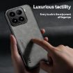 Xiaomi 15 Ultra Dark Grey Magnetic Leather Phone Case - Skin Feel - 5