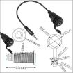 3.5mm TRS Stereo Ground Plug Panel Audio Cable 0.3m (M to F) - 4