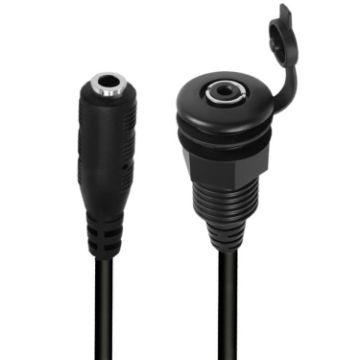 3.5mm TRS Stereo Ground Plug Panel Audio Cable 0.3m Female to Female - 1