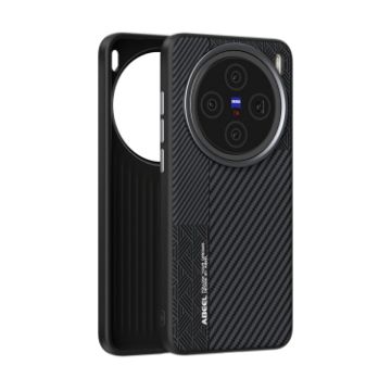 Vivo X200 ABEEL 6D Micro Relief MagSafe Case - Carbon Fiber Black - 1