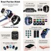 ZW36 Smart Watch - 1.83" Display, BT Call, Blood Oxygen/Pressure/Heart Rate - 4