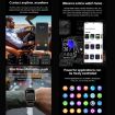 ZW59 1.95" BT Call Sports Smart Watch, Blood Oxygen/Heart Rate, Black - 9