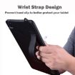 iPad Pro 13 2024 Black TPU Leather Back Case with Wristband - 5