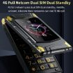 M7+ 4G Dual Screen Flip Phone, 6800mAh, Dual SIM, SOS, US Plug (Black) - 4