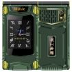 M7+ 4G Dual Screen Flip Phone, 6800mAh, Dual SIM, SOS, UK Plug (Green) - 1