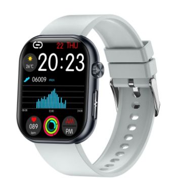 ET587 Smart Watch, 1.95" AMOLED, ECG/Blood Sugar Monitor, Grey - 1