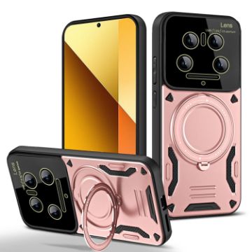 Xiaomi 14 Ultra MagSafe Holder Phone Case - Large Window, Rose Gold - 1