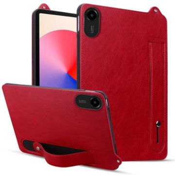 Xiaomi Redmi Pad 2 Red TPU Leather Back Case with Wristband - 1