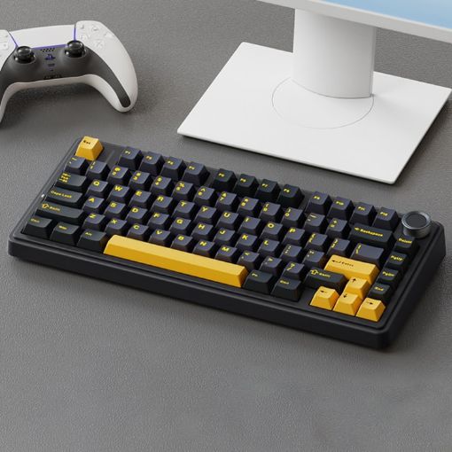 AULA F75 80 Keys RGB Mechanical Keyboard Wired/2.4G/Bluetooth Black - 1