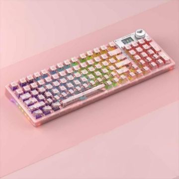 AULA F98 Pro 99-Key RGB Mechanical Keyboard, Ice Crystal Shaft, Wired/2.4G/Bluetooth - 1