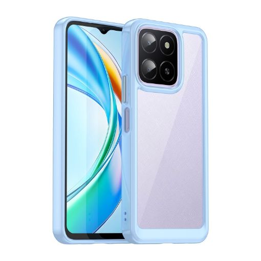 For Honor X5b Plus Acrylic Hybrid TPU Phone Case - Blue Colorful Series - 1