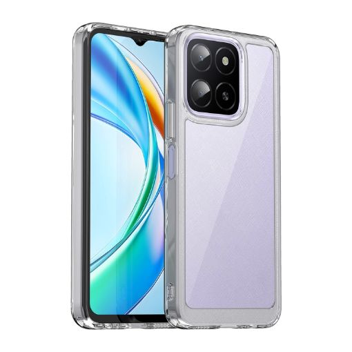 For Honor X5b Plus Transparent Acrylic Hybrid TPU Phone Case - 1
