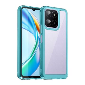 For Honor X6b Acrylic Hybrid TPU Phone Case - Transparent Blue - 1