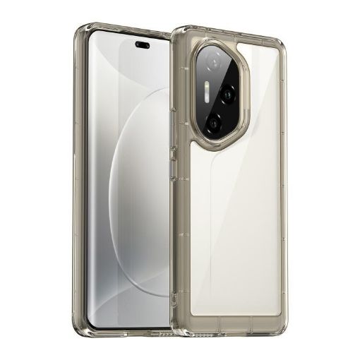 For Honor 300 Ultra Colorful Acrylic Hybrid TPU Phone Case - Grey - 1