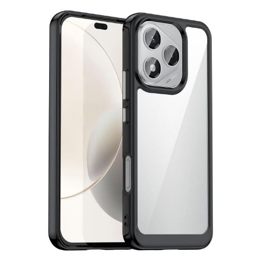 For Honor X70i Black Acrylic Hybrid TPU Phone Case - Colorful Series - 1