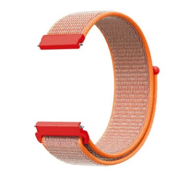 Samsung Galaxy Watch 42mm Nylon Braided Band - Orange Red - 1