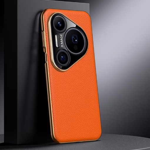Huawei Pura 80 Ultra 5G Leather Phone Case - Orange - 1