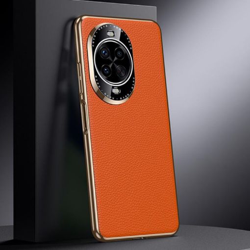 Huawei nova 14 Pro Genuine Leather Phone Case - Orange - 1
