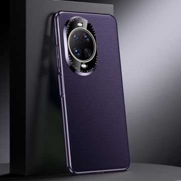 Huawei nova 14 Ultra Genuine Leather Phone Case - Dark Purple - 1